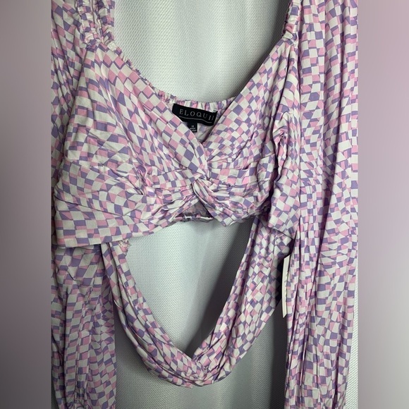 Nwt Eloquii Crop twist detail blouse - Picture 3 of 7